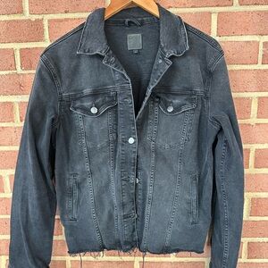 Joe's Jeans Black Distressed Denim Jacket